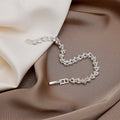 Korean Women Heart Shape Rhinestone Bracelet Real Gold Plated Couple Bracelet Jewelry Gift view 4
