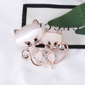 Alloy Cat Eye Stone Fox Brooch And Sweater Chain Pendant view 4
