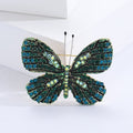 Alloy Enamel Rhinestone Butterfly Brooch Pin For Vintage Lapel view 6