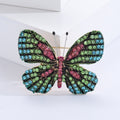 Alloy Enamel Rhinestone Butterfly Brooch Pin For Vintage Lapel view 2