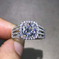 Delicate Full Zircon Micro Pave Women Ring European Fashion Statement Finger Jewelry view 1