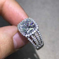 Delicate Full Zircon Micro Pave Women Ring European Fashion Statement Finger Jewelry view 3