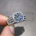 Delicate Full Zircon Micro Pave Women Ring European Fashion Statement Finger Jewelry view 5