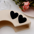 Matte Acrylic Oversized Heart Stud Earrings For Women Colorful Sweet Girl Fashion Earrings view 3