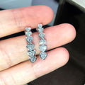Simple Interlocking Heart Zircon Drop Earrings For Women Niche Design Elegant Dangle Jewelry view 2