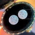 Korean Style Elegant Full Rhinestone Round Zircon Stud Earrings For Women Fashion Jewelry view 5