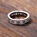 Elegant White Pink Zircon Single Row Ring, Delicate Birthday Gift Finger Ring And Tail Ring view 5