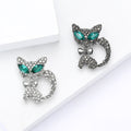 Alloy Rhinestone Cat Brooch Pin For Cardigans And Coats view 1