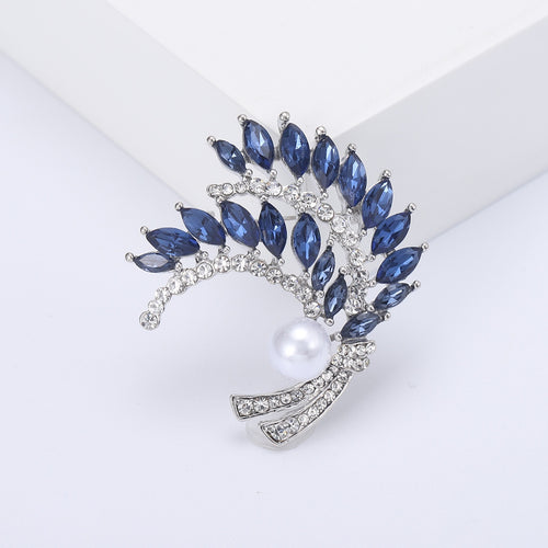 Alloy Rhinestone Wheat Brooch Pin For Women Fashion Apparel