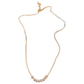 Korean Minimalist Irregular Geometric Pearl Alloy Necklace For Women, Thin Chain Collarbone Choker view 5