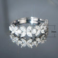Minimalist Four Leaf Clover Zircon Ring For Women, Flower Finger Ring Jewelry view 5