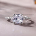 Simple Platinum Plated Micro Pave Women Ring, Fashion Anniversary Celebration Finger Jewelry view 5