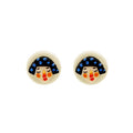 Cute Cartoon Doll Face Round Resin Studs Korean Minimalist Girl Portrait Earrings view 3
