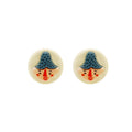 Cute Cartoon Doll Face Round Resin Studs Korean Minimalist Girl Portrait Earrings view 4