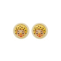 Cute Cartoon Doll Face Round Resin Studs Korean Minimalist Girl Portrait Earrings view 5