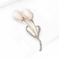 Alloy Cat Eye Flower Brooch With Rhinestones For Suit Decoration view 3