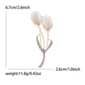 Alloy Cat Eye Flower Brooch With Rhinestones For Suit Decoration view 5