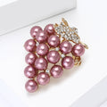 Alloy Pearl Grape Brooch Pendant For Fruit Jewelry Accessories view 2