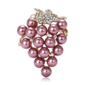 Alloy Pearl Grape Brooch Pendant For Fruit Jewelry Accessories view 1