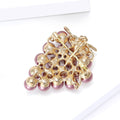 Alloy Pearl Grape Brooch Pendant For Fruit Jewelry Accessories view 4