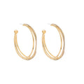 Luxury Multilayer Rhinestone C-Shaped Hoop Studs For Women Gold Silver Alloy Statement Earrings view 5