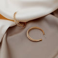 Luxury Multilayer Rhinestone C-Shaped Hoop Studs For Women Gold Silver Alloy Statement Earrings view 2