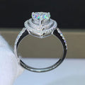 European American Creative Heart Zircon Ring For Women Valentine Gift Heart Shape Jewelry view 3