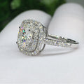 Luxury Micro Paved Cubic Zirconia Ring, Simulated Diamond Wedding Band For Women Export Jewelry view 3