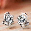 Korean Simple Butterfly Stud Earrings For Women, Sweet Flower Zircon Ear Jewelry view 4