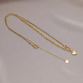 Trendy Niche Chain Spliced Heart Choker Necklace Light Luxury Commuter Collarbone Jewelry view 4