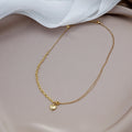 Trendy Niche Chain Spliced Heart Choker Necklace Light Luxury Commuter Collarbone Jewelry view 2