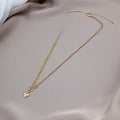 Trendy Niche Chain Spliced Heart Choker Necklace Light Luxury Commuter Collarbone Jewelry view 3