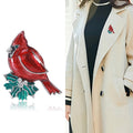 Alloy Enamel Red Bird Brooch Pin For Clothing Accessories view 2