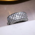 Luxury Half Eternity Full Zircon Men Ring Unisex European Fashion Finger Jewelry view 2