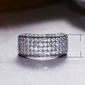 Luxury Half Eternity Full Zircon Men Ring Unisex European Fashion Finger Jewelry view 5