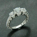European American Eight Hearts Eight Arrows Cubic Zirconia Engagement Ring Wedding Jewelry view 3