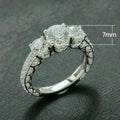 European American Eight Hearts Eight Arrows Cubic Zirconia Engagement Ring Wedding Jewelry view 5