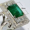 Vintage Emerald Green Zircon Hollow Palace Style Ring For Women Classic Fashion Finger Jewelry view 3