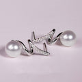 Korean Japanese Geometric Faux Pearl Stud Earrings Simple Spiral Design Fashion Jewelry view 2