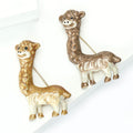 Metal Alloy Cute Alpaca Brooch Pin For Student Apparel Decoration view 3