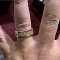 Micro Pave Gold Color Ring For Men And Women, European Trendy Finger Ring For Business Events view 4