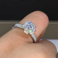 Full Zircon Carat Cat Paw Women Ring, Romantic Wedding Anniversary Gift Jewelry For Ladies view 3