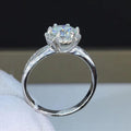 Full Zircon Carat Cat Paw Women Ring, Romantic Wedding Anniversary Gift Jewelry For Ladies view 4