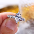 European American Large Marquise Cubic Zirconia Ring For Women Elegant Fashion Jewelry view 3