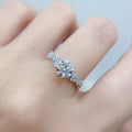 Ultra Sparkle Eight Hearts Eight Arrows Zircon Ring For Women, European Banquet Engagement Finger Ring view 4