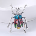 Vintage Alloy Enamel Beetle Brooch Pin Badge For Women's Accessories view 6