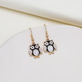 Vintage Halloween Enamel Alloy Cartoon Owl Skull Butterfly Fish Creative Dangle Drop Party Earrings view 3