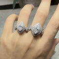 Creative Marquise Zircon Ring For Women White Crystal Engagement Fashion Hand Jewelry view 2