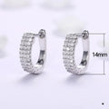 Classic Geometric U Shaped Ear Cuff Earrings For Women, Full Cubic Zirconia Fashion Jewelry view 5