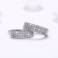 Classic Geometric U Shaped Ear Cuff Earrings For Women, Full Cubic Zirconia Fashion Jewelry view 4